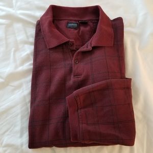 Arrow long sleeve collared T